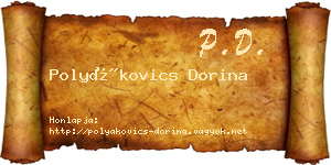 Polyákovics Dorina névjegykártya